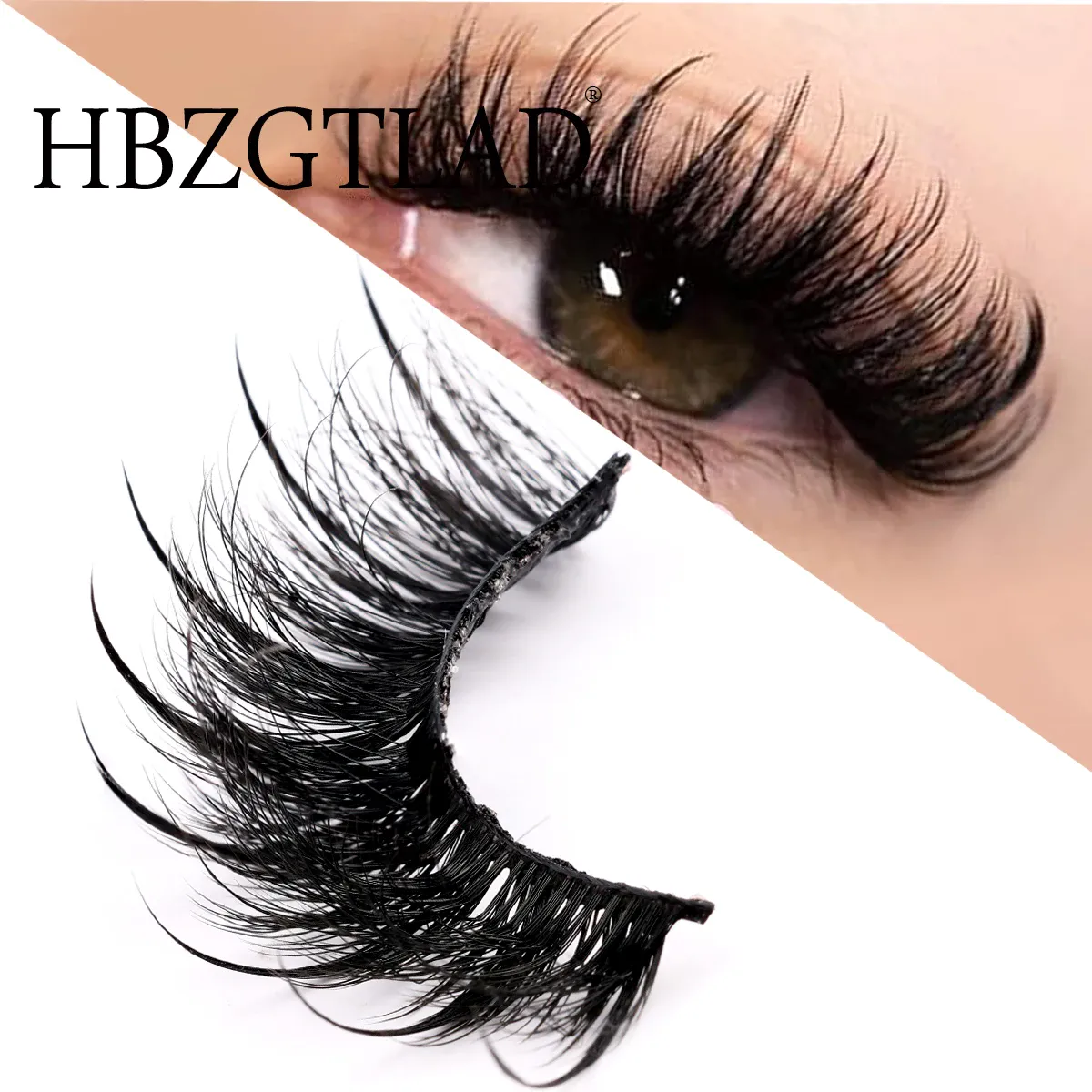 Wet Lash Spikes Volume Fluffy Full Strip Lashes Αξεσουάρ Μακιγιάζ Faux Mink Eye Lashes Πωλητής Wet Manga Lashes Ψεύτικες βλεφαρίδες — image 2