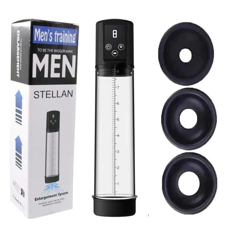 Automatic Male Masturbator Air Water Extender with 9 Training Pressure and 4 Suction Modes Adult Sex Toys for Men Erection