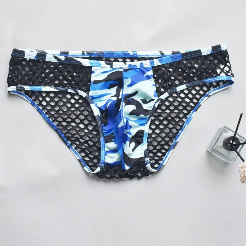 Man Underwear Mens Sexy Briefs Underpants Sissy Panties Camouflage U Pouch Hombre Slips Mesh Breathable Men's Lingerie Cuecas — image 19