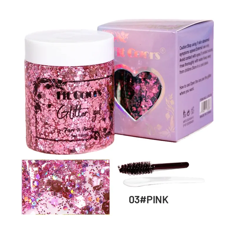 100ml glitter gel sombra de olho líquido rosto corpo grande lantejoulas gel multifuncional colorido solto lantejoulas creme decoração de festa
