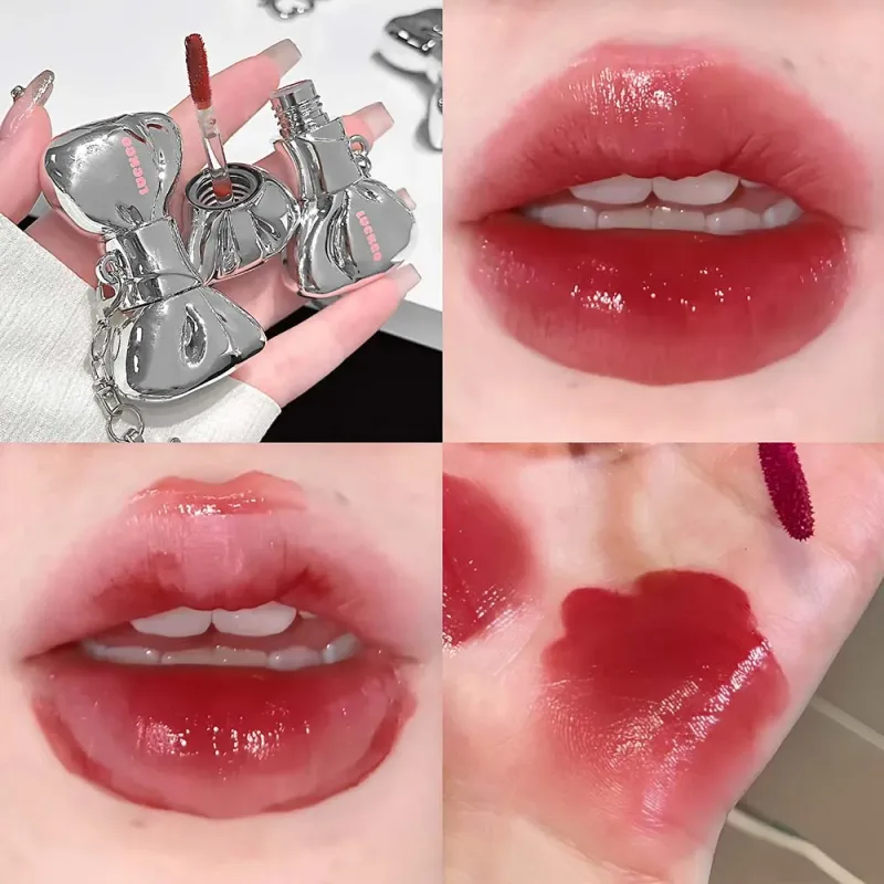 Bowknot Lip Gloss Σετ Νερό Ανοιχτόχρωμα χείλη Υψηλή λάμψη Διαφανές έως οικοδομήσιμο χρώμα καθημερινό καθημερινό μακιγιάζ casual vibe — image 11