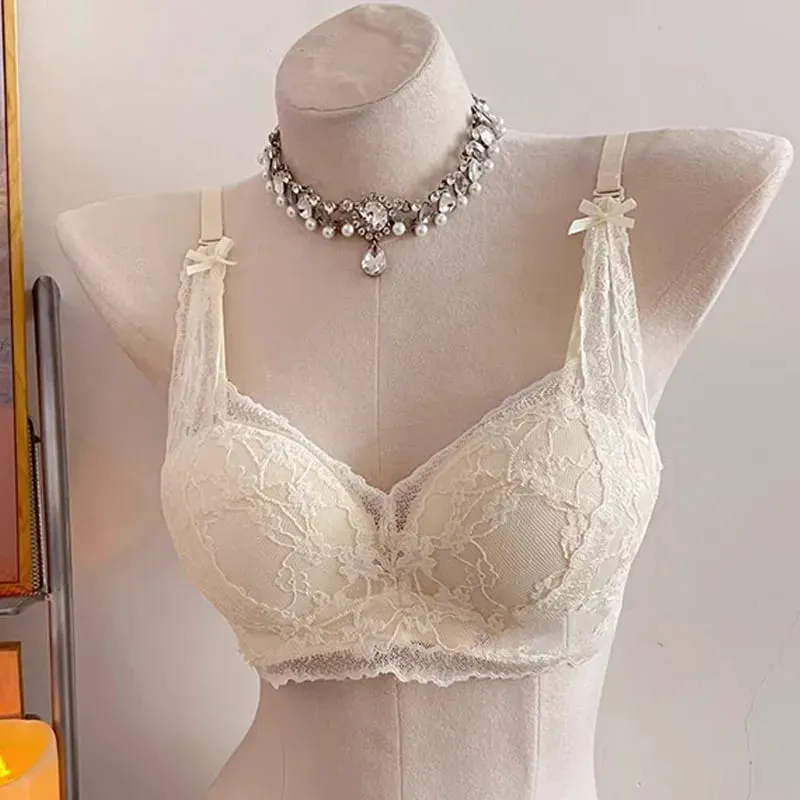 セクシーな BANERDANNI חזיית תחרה עם קשת הלטר מרופדת Push Up אלחוטי ללא חוט הלבשה תחתונה רכה חזה קטן לבישת נוחות יומית` — image 8