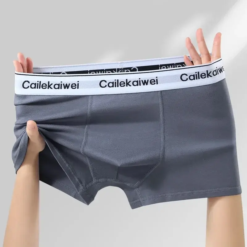 5Pcs/Lot Underwear Man High Quality Pure Cotton Antibacterial Flat-leg Pants Breathable Four-corner Waistband Men's Boxer Briefs — image 12