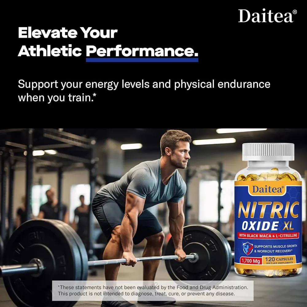 Nitric Oxide - Men's Health Support Capsules Περιέχει εκχύλισμα ρίζας Maca σε σκόνη για ανάπτυξη και ενδυνάμωση των μυών — image 2