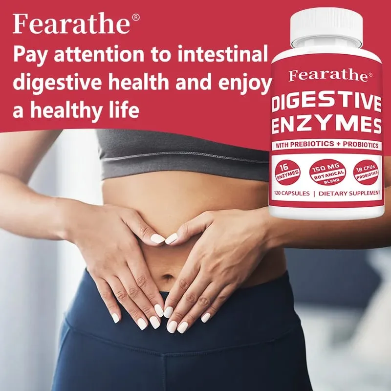 Digestive Enzyme Capsules - with Probiotics & Prebiotics Support Gut Health Immune Support Promote Digestive Health