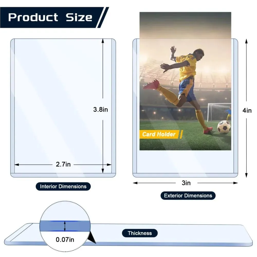 25-100 τμχ 3" x 4" Σκληρό μανίκι κάρτας Clear Anti Scratch Protector για παιχνίδια Pokemon Sports Card Trading Protect Toploaders — image 4
