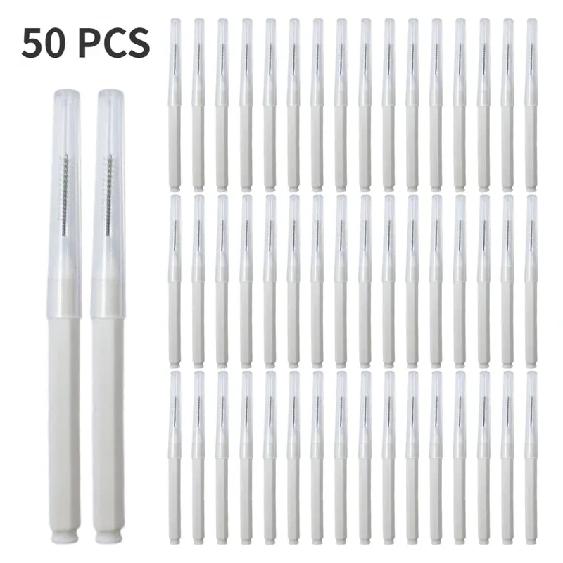 5/10/50PCS Mini Brush Brush Brow Perm Brush Brow Lifting Brushes Bendable Micro Eyelash Brush Applicators Tools — image 10