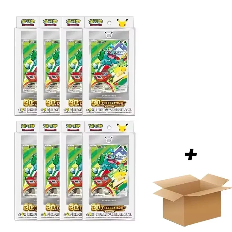 Original Pokemon 30th Anniversary Vol.1 Vol.2 Vol.3 Original Partner Special Illustration Set Gift Box PTCG Collectible Cards