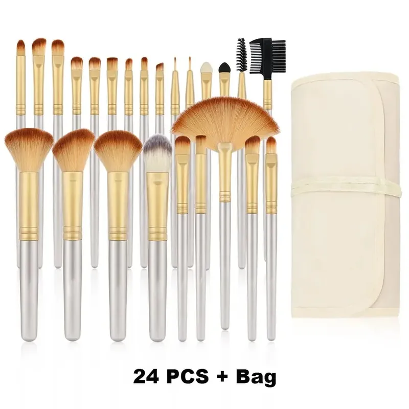 סט מברשות איפור חדש 10/32 יחידות Soft Fluffy Powder Foundation Contour סומק קונסילר צלליות מיזוג סימון כלי יופי
