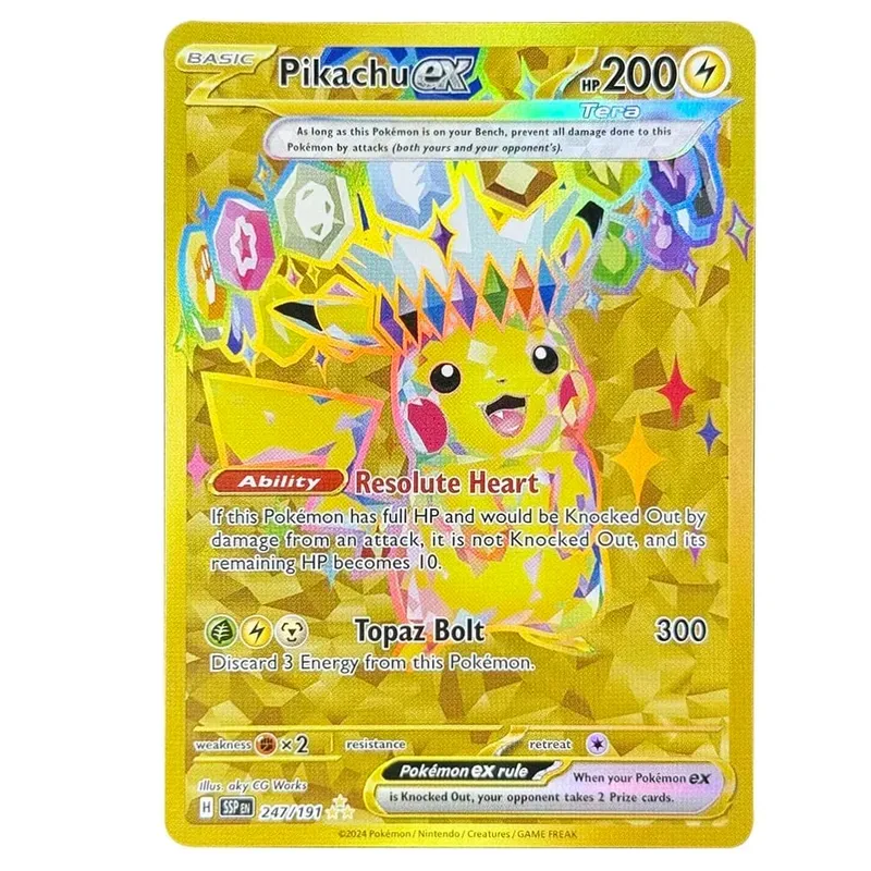 PKM English Single Card Surging Sparks Latios Hydreigon Pikachu Milotic Kingdra Game Trading Collection PTCG Proxy Toys Gifts — image 3