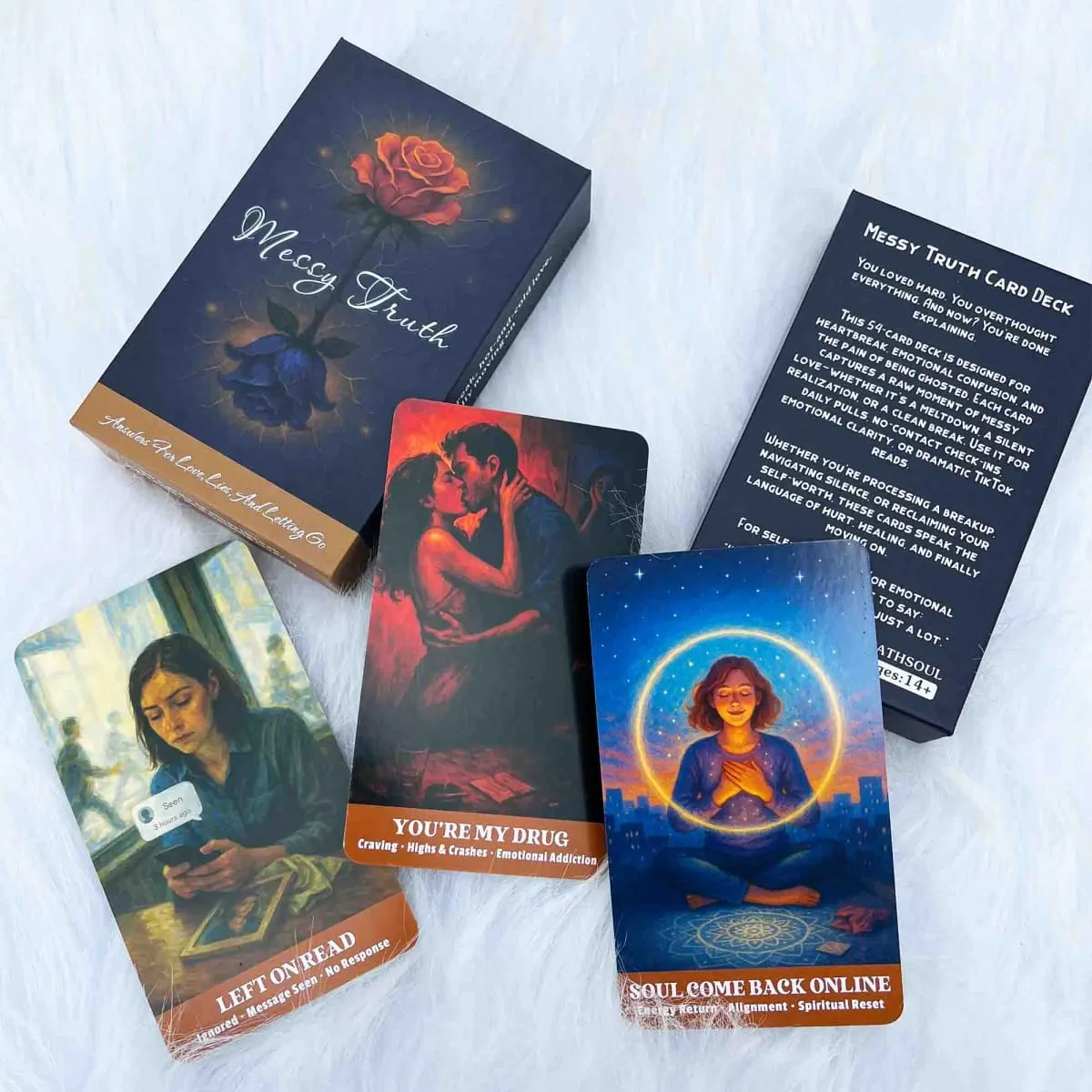 Messy Truth Card 54 Deck 13x8 cm Μαντικό παιχνίδι Ταρώ για ηλικίες 14+ Ανακαλύψτε το μονοπάτι σας για να ξεπεράσετε τις προκλήσεις Παιχνίδια με κάρτες — image 2