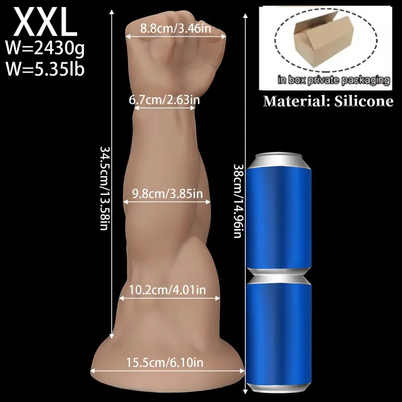 Consolador Anal con tapón de mano para adultos, dilatador de trasero Vaginal, estimulador profundo, expansor de ano, consolador grande masturbador, Juguetes sexuales anales para adultos