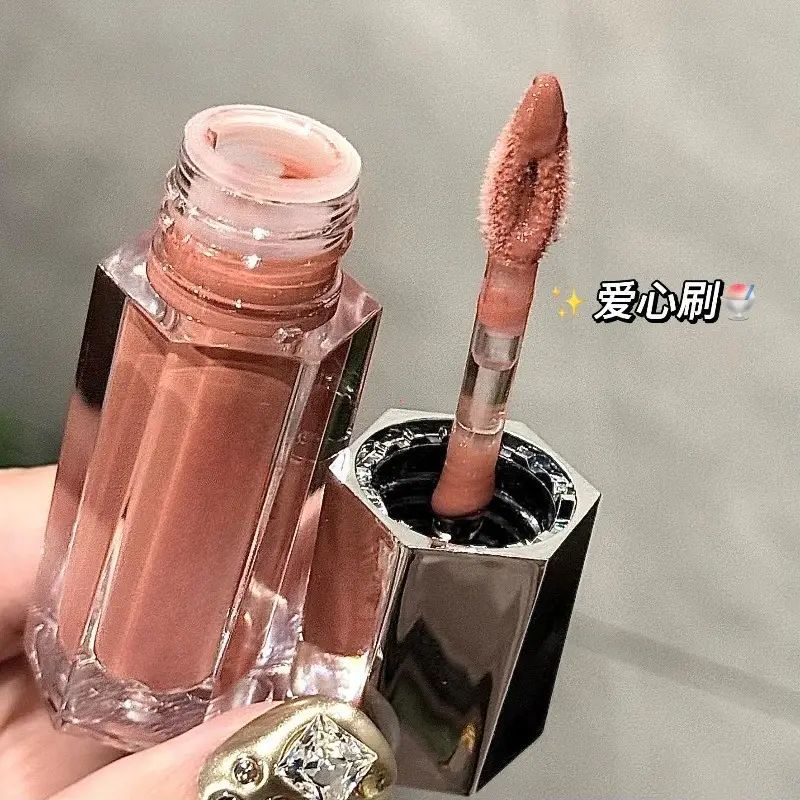 Ice Transparent Brown Lip Gloss Moisturizing Glossy Liquid Lipstick Water Light Glass Mirror Lip Glaze Long-lasting Beauty Lips — image 2