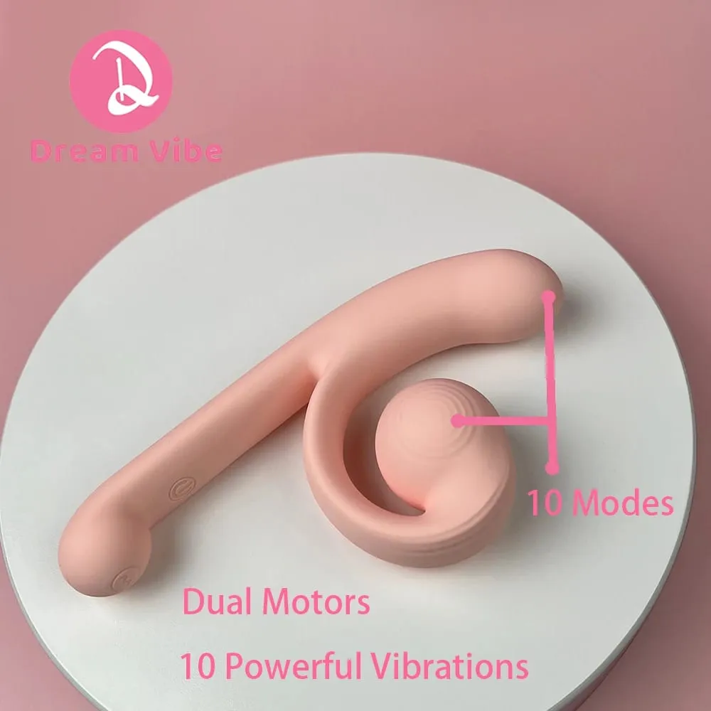 חילזון דילדו ויברטור מתכוונן קליט Fit חדירה G-Spot מנועים כפולים הנאה נשים צעצוע מין גירוי כפול צעצוע אהבה 18+ — image 3