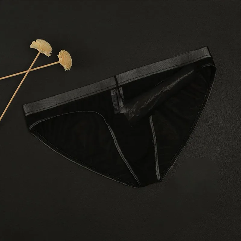 Ropa interior para hombre, calzoncillos transparentes con nariz de elefante, de malla, finos, ligeros, de secado rápido, calzoncillos transpirables de cintura baja