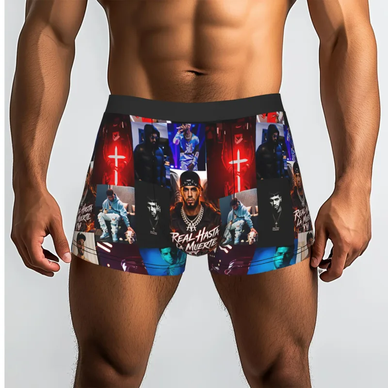 Male Funny A-Anuel AA Underwear Boxer Briefs Stretch Shorts Panties Underpants — image 17
