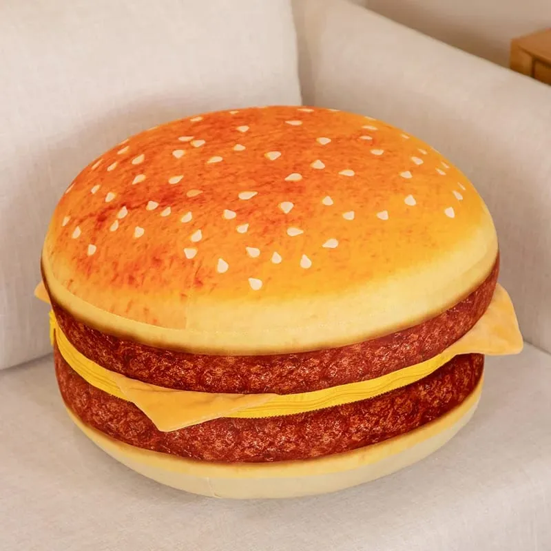 Νέο Creative Burger Λούτρινο Παιχνίδι Μαλακό Μαξιλάρι Μαξιλάρι Μαξιλάρι Χάμπουργκερ Καρέκλα Μαξιλάρι για αγόρια κορίτσια Παιδιά Δώρο γενεθλίων