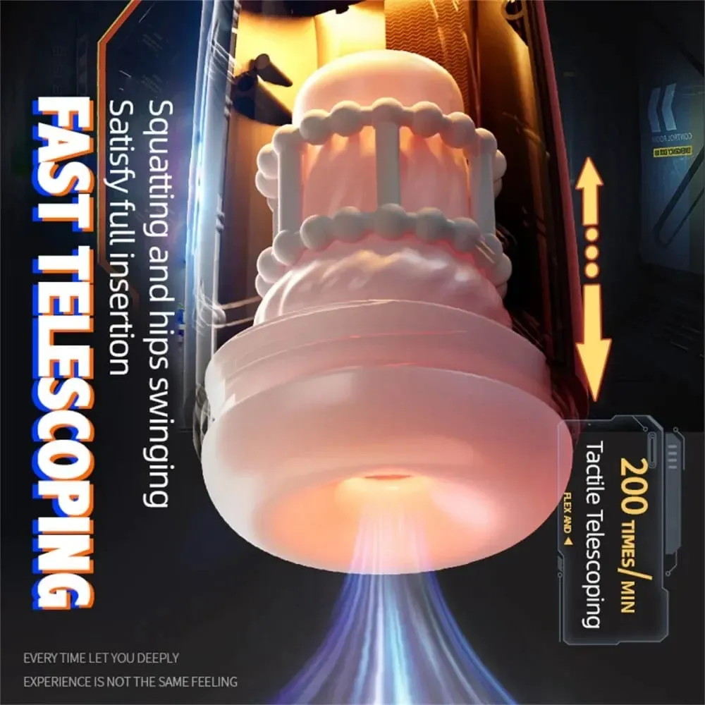 Masturbation Cup for Men with Electric Telescopic Automatic Telescopic Piston Pumping Masturbation Device Adult Sex Toys — image 4