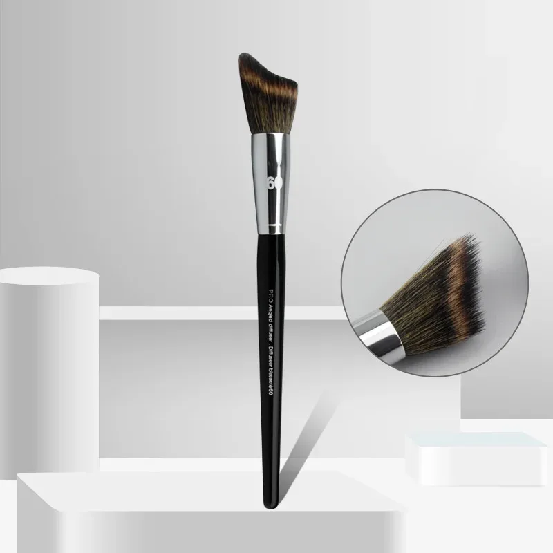1 piece Pro Round Powder Makeup brushes Setting Make up brush Powder Contour synthetic Hair Angled Foundation wood handle — image 15