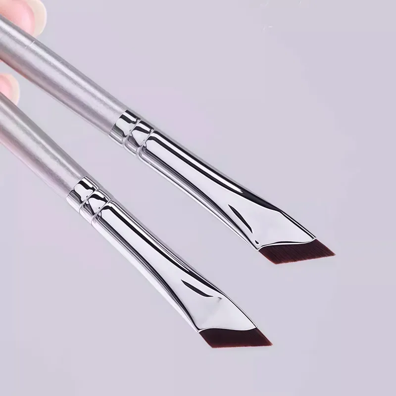 Foice escova de delineador diagonal escovas de sobrancelha lâmina escova sob a pálpebra para dormir bicho da seda detalhe escova ultra-fina ferramentas de maquiagem — image 6