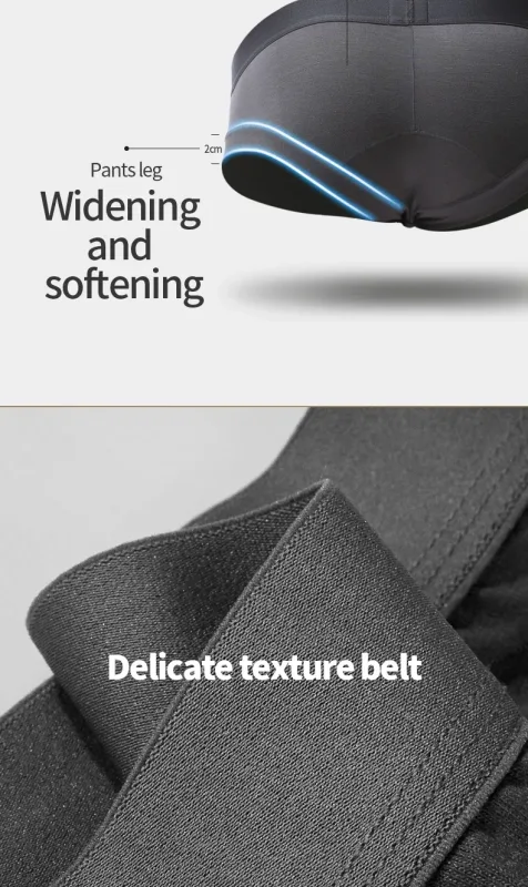 5PCS Men's three-piece briefs with U-shaped pouch, modal fabric, breathable, summer youth low-rise bottom pants — image 13