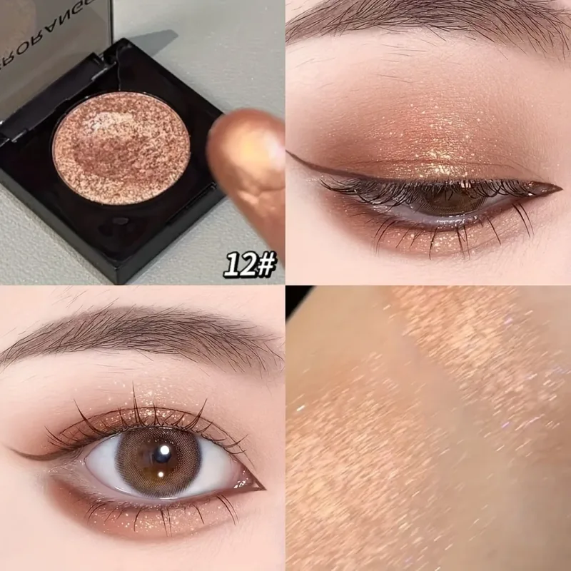 Herorange 16 Color Eyeshadow Palette Highlight Matte Shimmer Orange Brown Pink Champagne Waterproof Portable Festival Mak — image 20