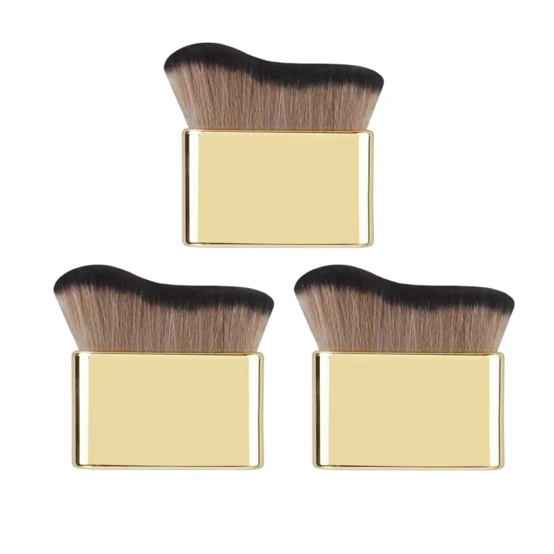 Pincel autobronzeador corporal dourado, pincéis macios de maquiagem portátil, escova autobronzeadora para base de pescoço, protetor solar, ferramentas aplicadoras de creme — image 9