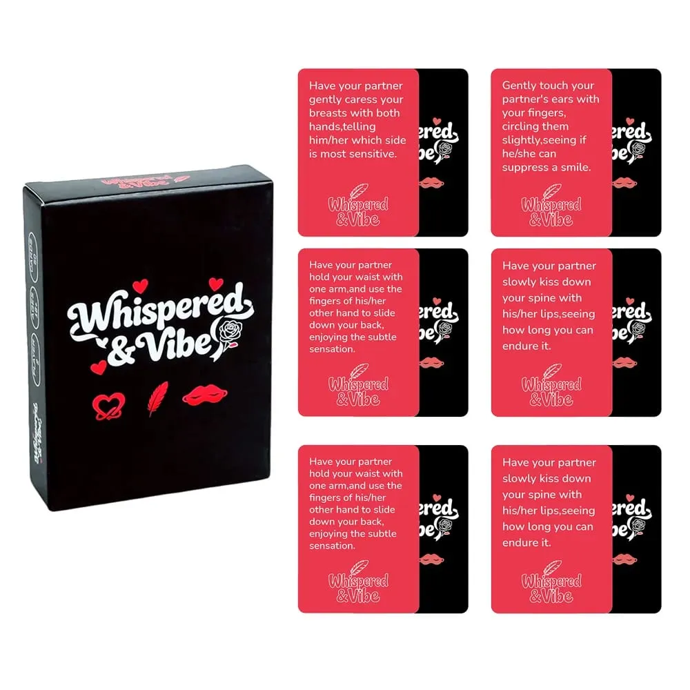Παιχνίδι με κάρτες "Whispered & Vibe" για την οικειότητα του ζευγαριού—50 ερωτικές προκλήσεις και ρομαντικές συμβουλές το τέλειο δώρο επετείου για ζευγάρια