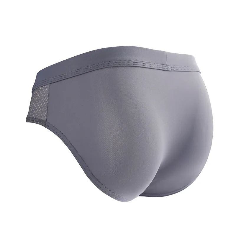 Men's Summer Ice Silk Mesh Briefs Quick Dry U-Pouch Separated Crotch Breathable Underwear Triangle Design for Comfort — image 14