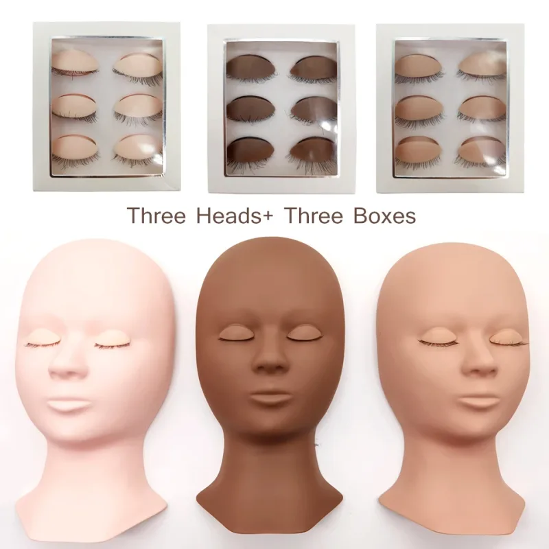 Χονδρική τιμή Εξάσκηση Lashing Eyelashes Mannequin Head Σετ εκπαίδευσης για αρχάριους Καλλυντικά Eye Lash Extension Supplies Mannequin