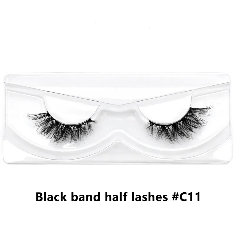 Μαζικά είδη 10/30/60/100 Pairs Mink Half Lashes Natural Long Fluffy Wispy Half False Lashes Extension Ελαφρύ κοντές βλεφαρίδες — image 11