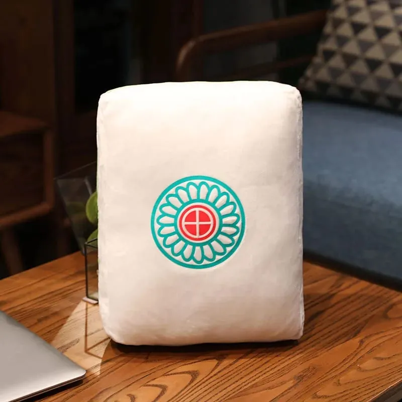 New 1pc Creative Mahjong Pillow Cushion Chinese Plush Toy Car Chair Backrest Mahjong Dice Funny Nap Pillow Sofa Home Decor Gift — image 24