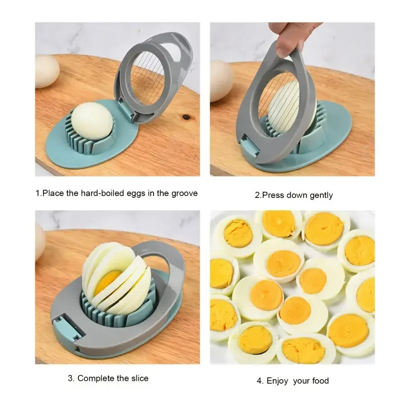 Multifunctional Egg Cutter 304 Stainless Steel Egg Slicer Fruit Salad Slicer Preserved Egg Separator Kitchen Gadget — image 6