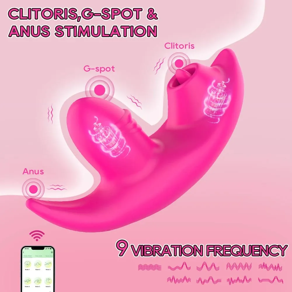 APP Bluetooth Vagina Sucking Vibrator 9 Modes Vibrating Sucker Oral Sex Suction Clitoris Stimulator Ερωτικά παιχνίδια σεξ για γυναίκες — image 3