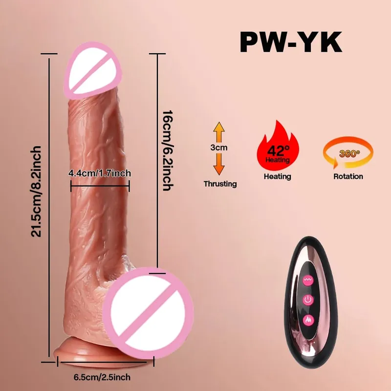 Realistic Dildo Vibrator Wireless Remote Rotating Penis Suction Cup G-spot Clit Stimulator Sex Toys Telescopic Vibrating Dildos
