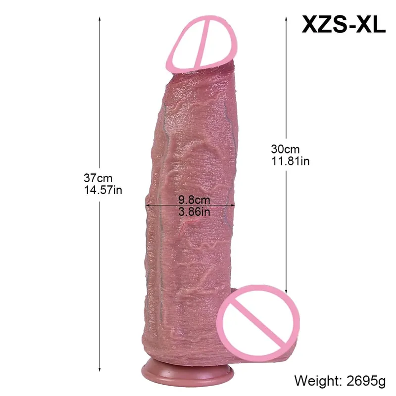 Consolador realista de silicona suave para mujer, pene con ventosa, Juguetes sexuales realistas, masturbación Anal y vaginal, 9,8 cm de diámetro, nuevos modelos — image 2