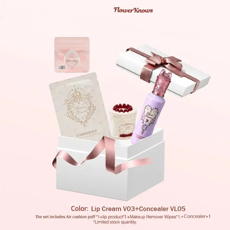 Flower Knows Makeup Kit Lipstick Set Make Up Blush Vitamin Lipgloss Remover Wipes Lip Gloss Χονδρική Maquillaje Profesional — image 3