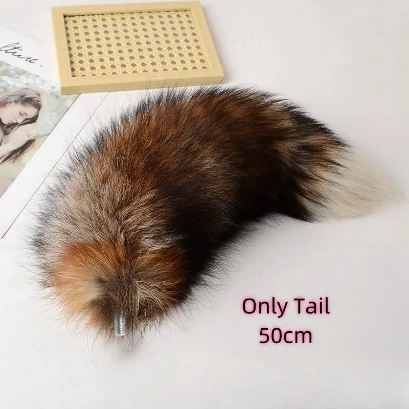30-100cm Sexy Real Fox Tails with Separable Funny Butt Plug for Couple BDSM Cosplay Adult Sweet Love Games Sex Toys — image 8