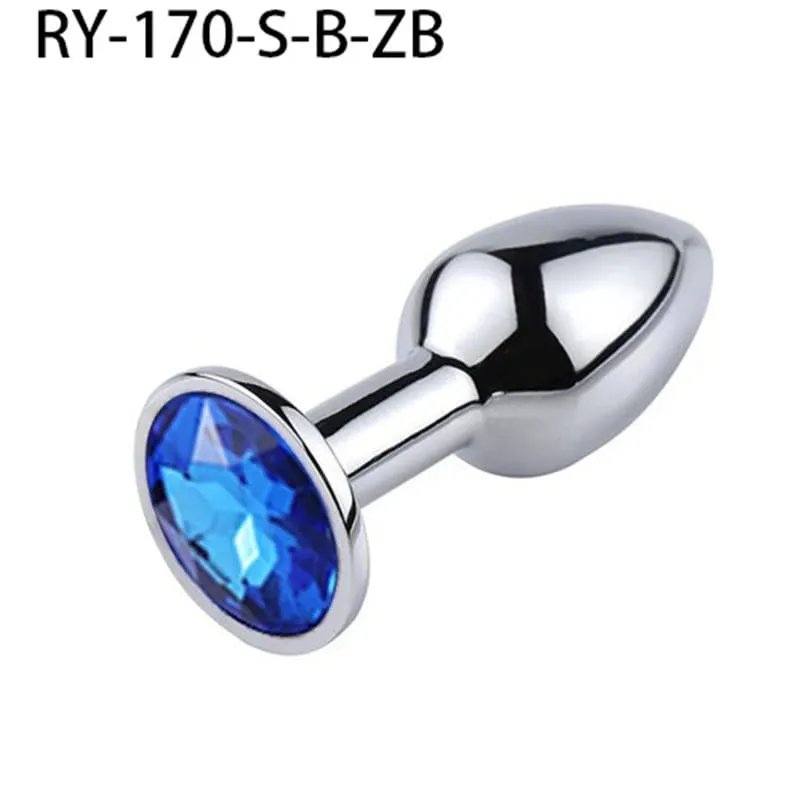 1Pcs Crystal Anus Metal anal plug Jewelry base novice player to senior player 5 size SM Butt g-point massage BDSM sex toys — image 6
