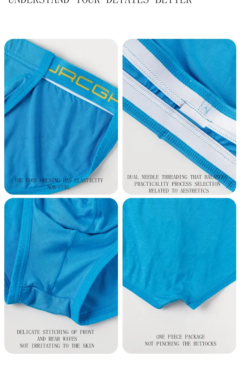 Mens Cotton Briefs Solid Color High Cut Hollow Low Waist Sexy Underwear Wholesale — image 12