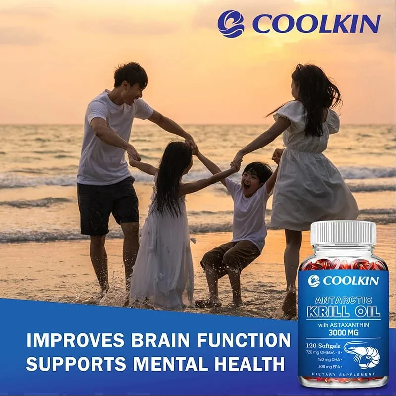 Antarctic Krill Oil 3000mg - Ωμέγα-3 EPA DHA Φυσική Ασταξανθίνη Μέγιστη Δύναμη για την υγεία της καρδιάς και των αρθρώσεων — image 6
