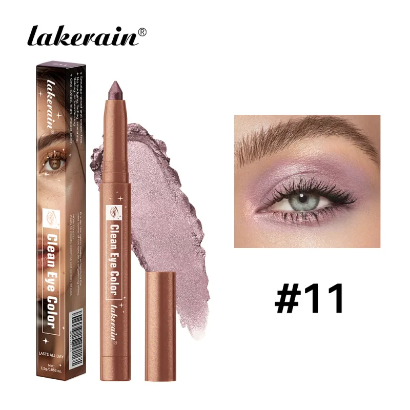 12Colors Metallic Eyeshadow Pencil Glitter Silkworm Liner Pen Highlighter μακράς διάρκειας Χρυσό Μπλε Κρέμα Μακιγιάζ για σκιές ματιών Stick