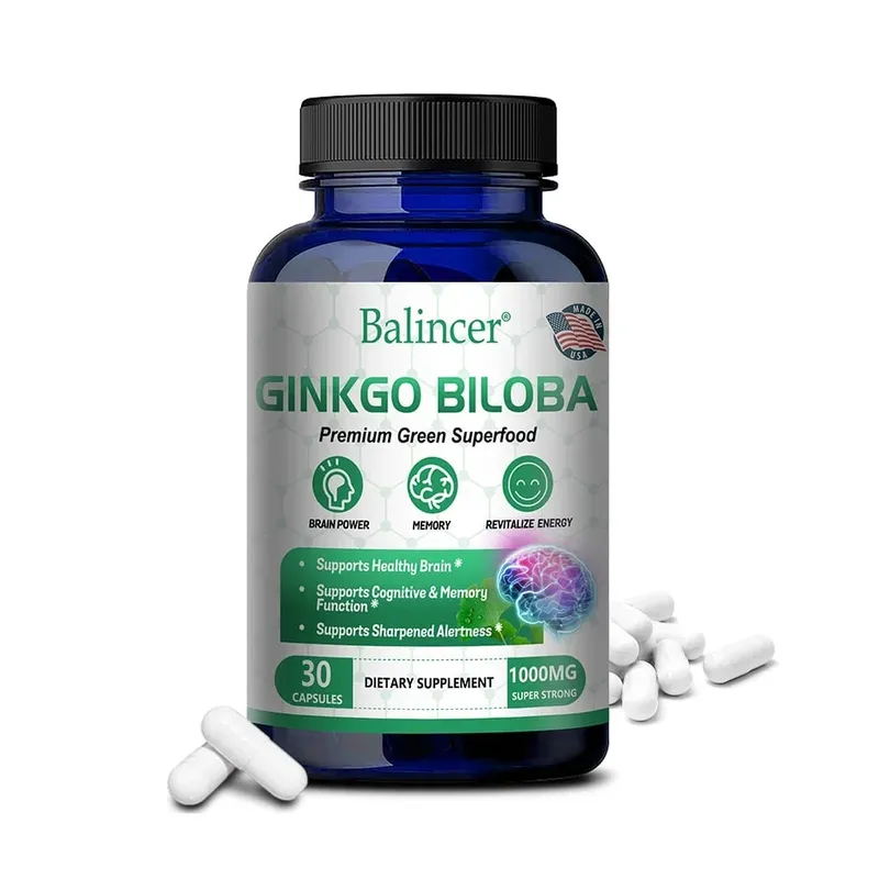 Ginkgo Biloba Extra Strength 1000mg ανά μερίδα - Υποστηρίζει τη λειτουργία του εγκεφάλου και την υποστήριξη της μνήμης 120 χορτοφαγικές κάψουλες — image 8