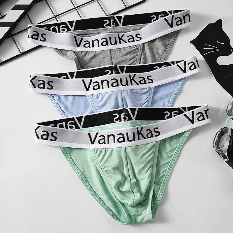 Men's High Cut Panties Soft Modal Fabric Low Rise Briefs Sexy Comfortable Underwear — image 22