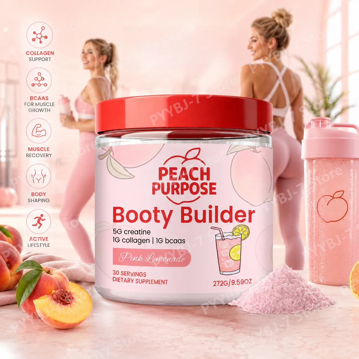 אבקת חלבון קולגן לנשים עם BCAA קריאטין התאוששות אימון משקה לגוון שרירים תמיכת עור תוסף תזונה לכושר