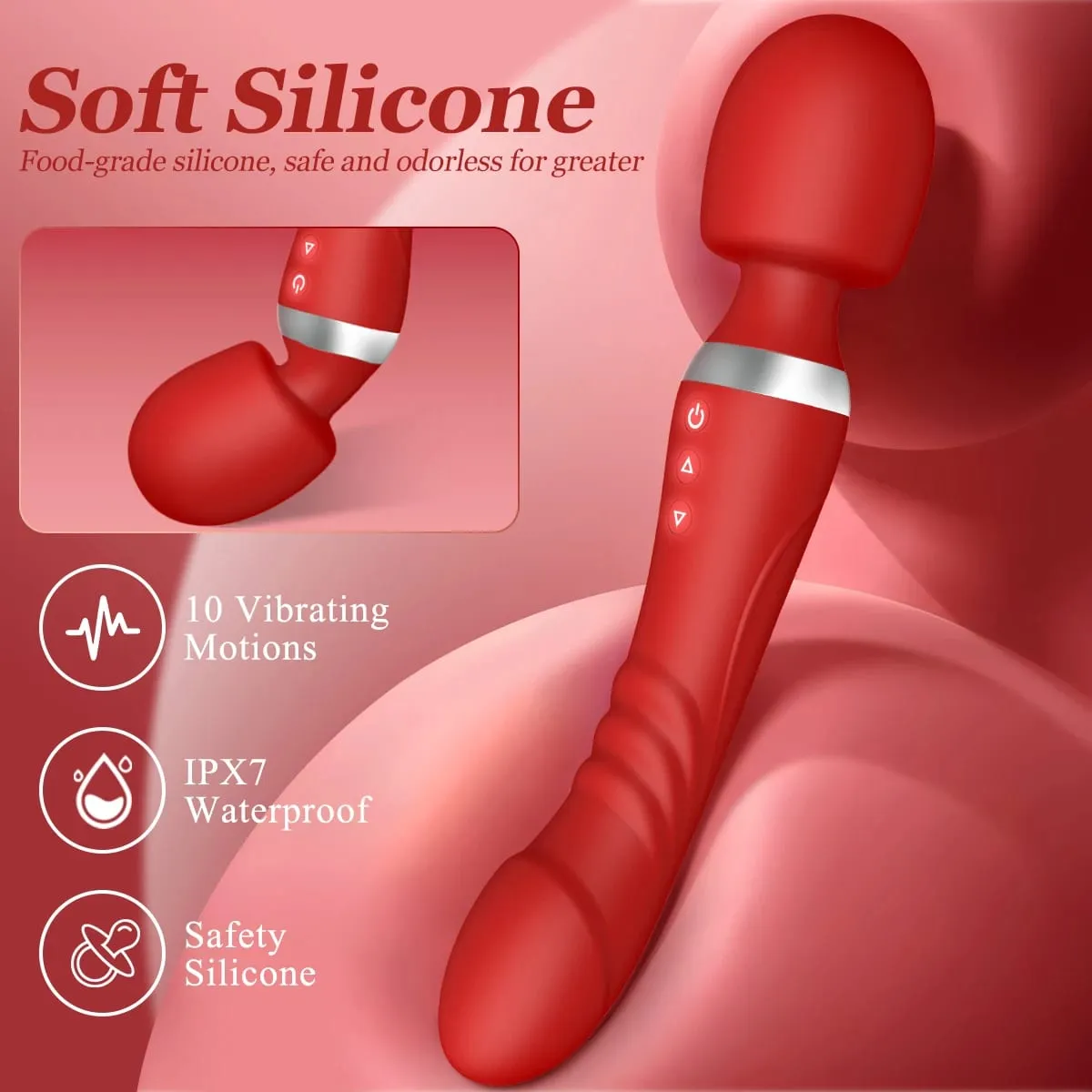 Διπλός δονητής για γυναίκες Dildos AV Magic Wand G Spot Clit Stimulator Κόλπος μασάζ Αυνανιστές Παιχνίδια σεξ ενηλίκων για ζευγάρι 18+ — image 4
