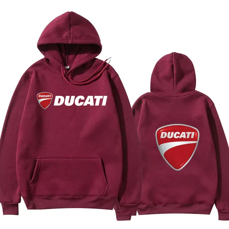 2026 DUCATIรถจักรยานยนต์Hoodiesเสื้อกีฬากลางแจ้งMotogpขี่จักรยานAll-Seasonพัดลมชุดชายเสื้อผ้าสตรี