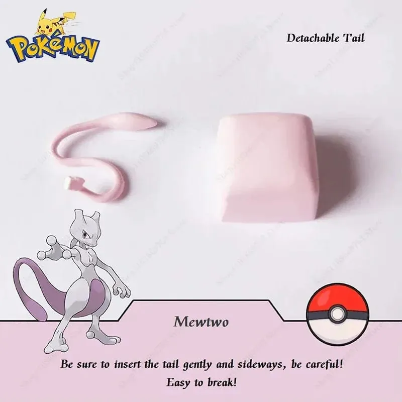 Pokemon Anime Cute Tail Keycaps Pikachu Gengar Eevee Keyboard Cap for Cross Shaft Μηχανικό πληκτρολόγιο 3D Resin Keycaps Το καλύτερο δώρο — image 9
