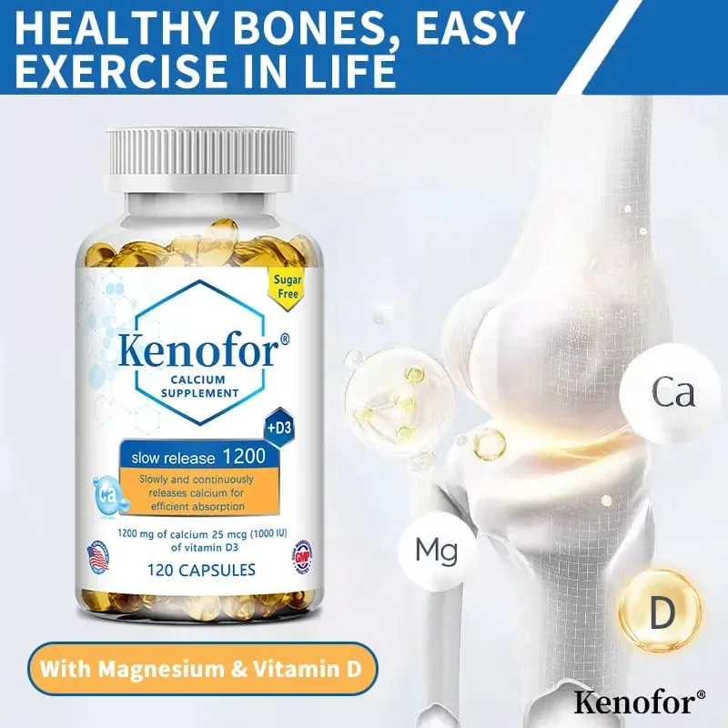 1200 Mg Sustained-release Calcium Supplement with Vitamin D3 To Support Muscle Bone and Digestive Health