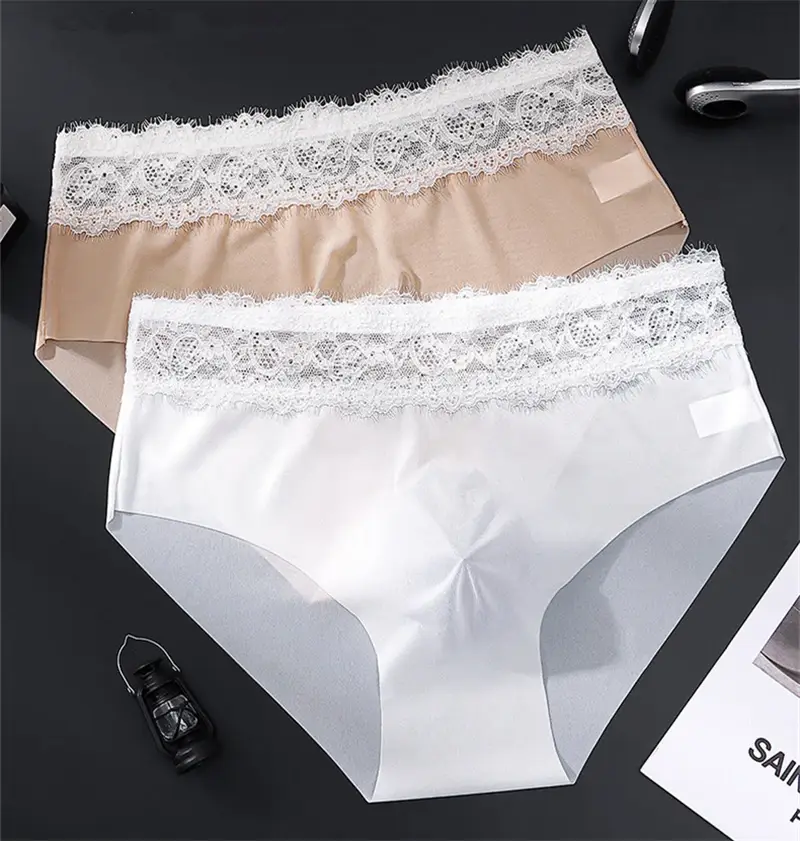 Ice silk men's underwear seamless cueca lace Sexy lingerie thin convex bag calzoncillos hombre adults 18 plus tangas japonesa